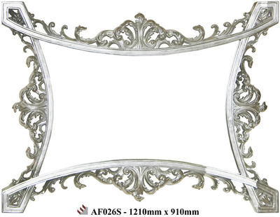 AF026 Silver detailed mirror