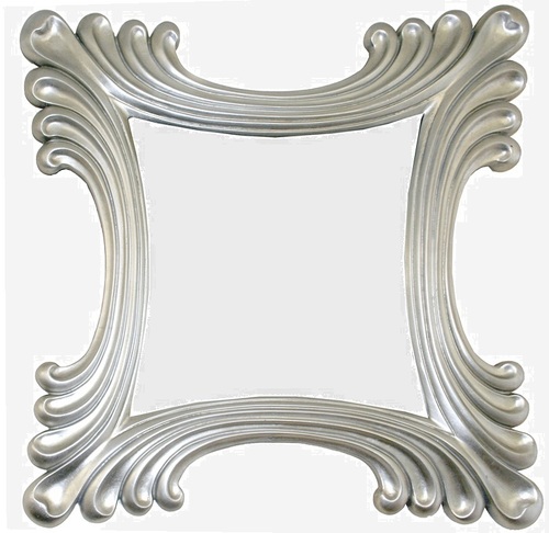 CFO51 Contemporary silver famed mirror