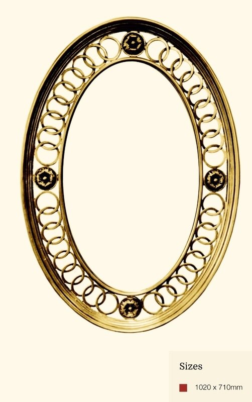 AF034 Oval detailed gold mirror AF034 Oval detailed gold mirror