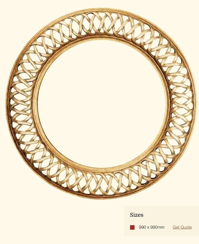 AF036 Round gold detailed framed mirror AF036 Round gold detailed framed mirror