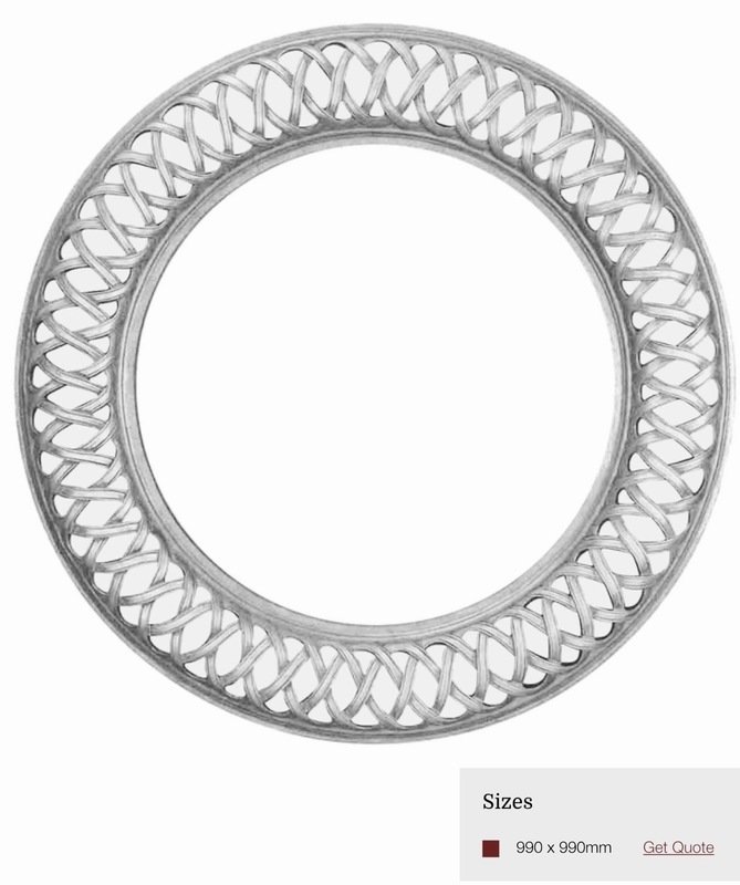AF037 Round silver detailed framed mirror AF037 Round silver detailed framed mirror