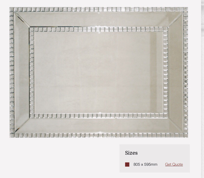 MC 001 Mirror framed mirror with stud detail MC 001 Mirror framed mirror with stud detail