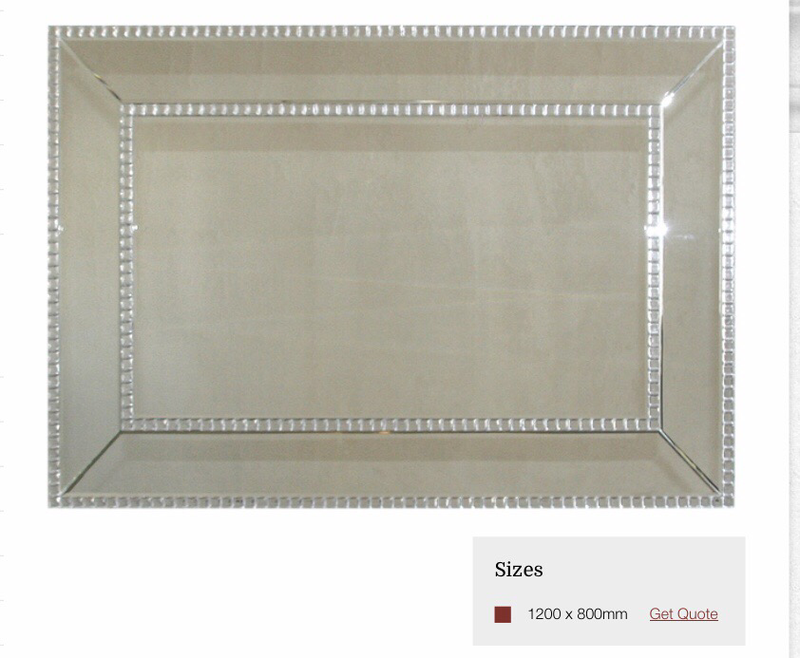 MC002 Mirror framed mirror with stud detail