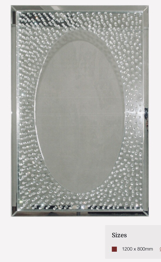 MC010 Detailed mirror on mirror with oval inner mirror