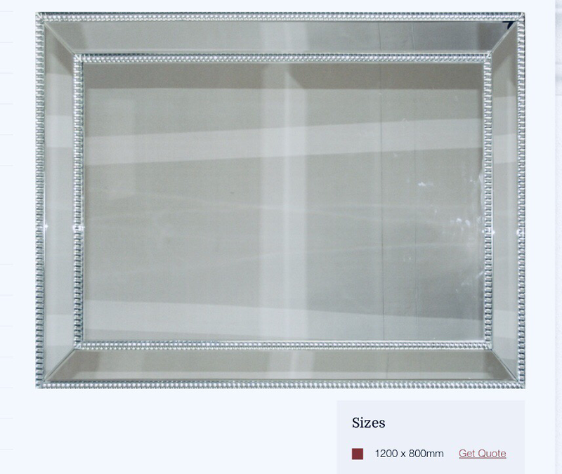 MC020 Contemporary mirror on mirror with diamante detail MC020 Contemporary mirror on mirror with diamante detail