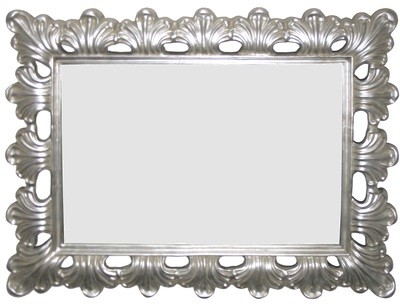 ZS011 Antique Silver, rectangular mirror.