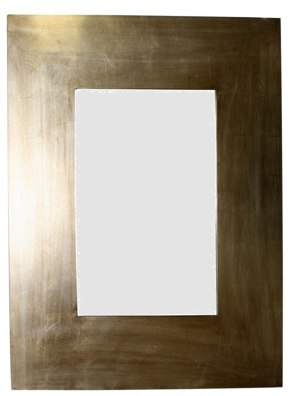 CFO73 Contemporary square framed gold/silver mirror CFO73 Contemporary square framed gold/silver mirror