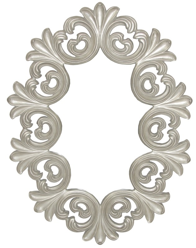 CFO82 Silver ornate round mirror CFO82 Silver ornate round mirror