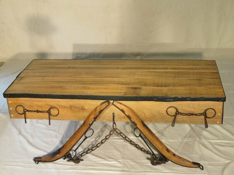 Antique Draft Horse Hames Leg Table