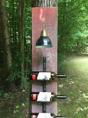 Antique Iron Snow Bird Wine Rack – Red