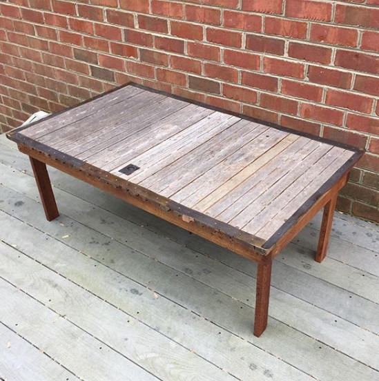 Vintage Teak Hatch Cover Table