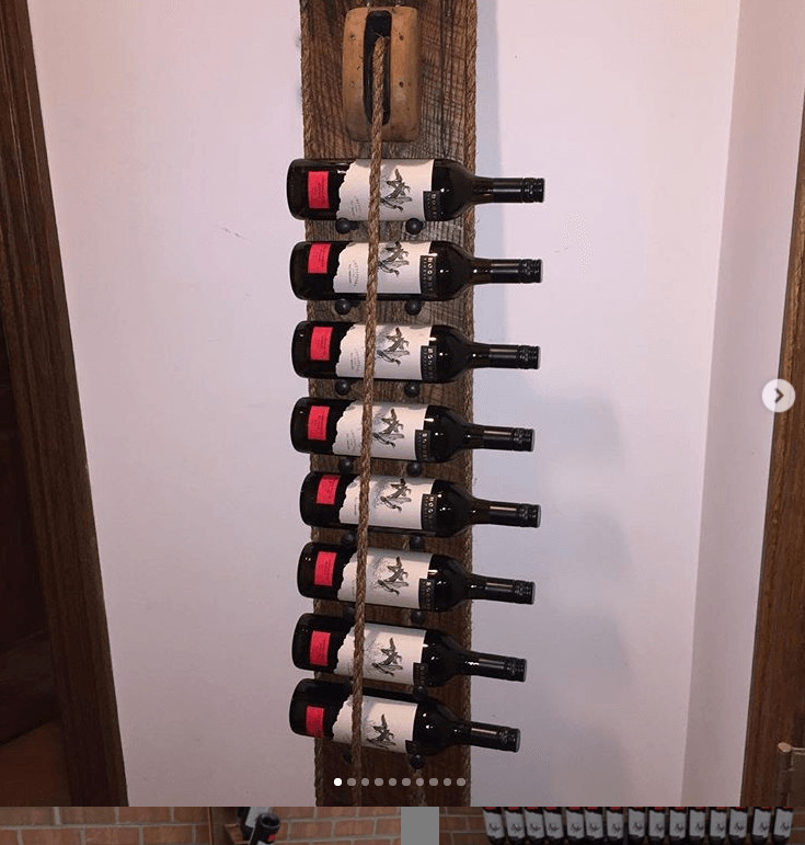 Antique Block and Tackle Nautical Wine Rack
