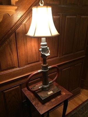 Vintage Fire Hose Nozzle Lamp