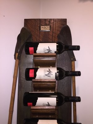 Antique Ski Wine Rack