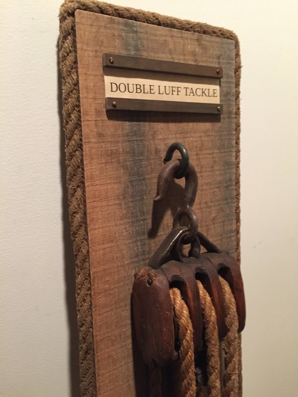 Antique Block and Tackle Double Luff Rigging Display