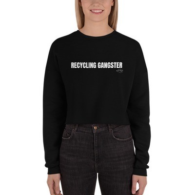 Recycling Gangster Fleece Crop Sweatshirt
