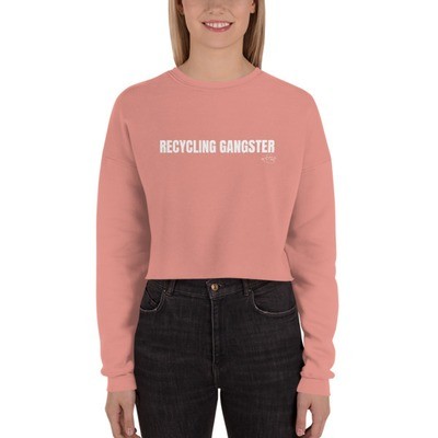 Recycling Gangster Fleece Crop Sweatshirt