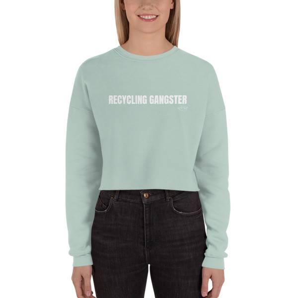 Recycling Gangster Fleece Crop Sweatshirt