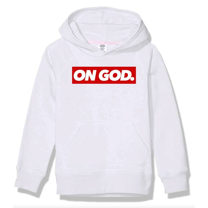 On God. BOX Pullover WHITE
