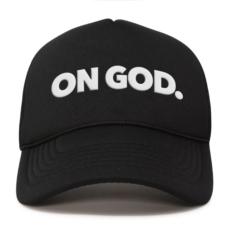 On God Arched Trucker Hat