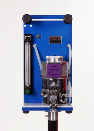 Model 50 Non-rebreathing Portable Stand w/ Ohio Medical Vaporizer- blue (Ocean)