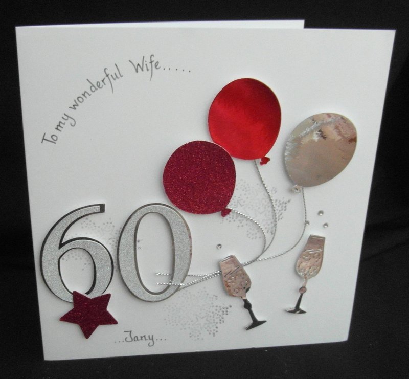 BA10 - Large Number Card with balloons and glasses