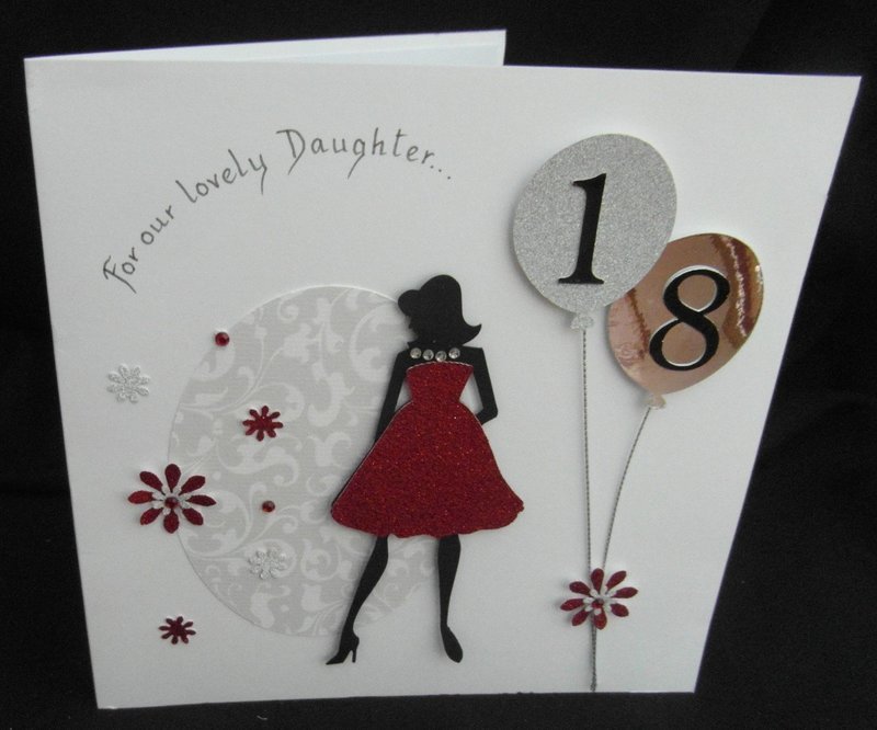 BA12 - Large card with elegant lady and balloons