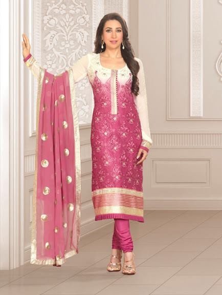 white and pink punjabi suit