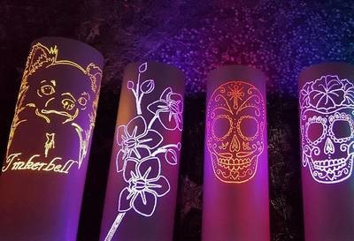 Handgefertigte LED Lampen und Vasen