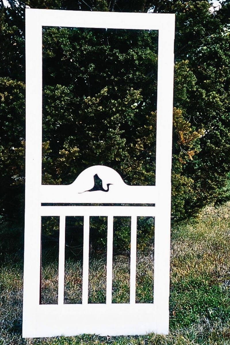 Blue Heron - 36 x 80 - Primed White