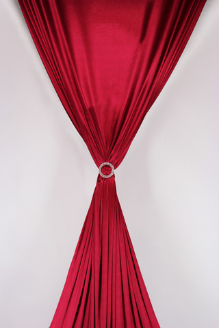 Drape - Satin Stretch Red 25m long Drape - Satin Stretch Red 25m long
