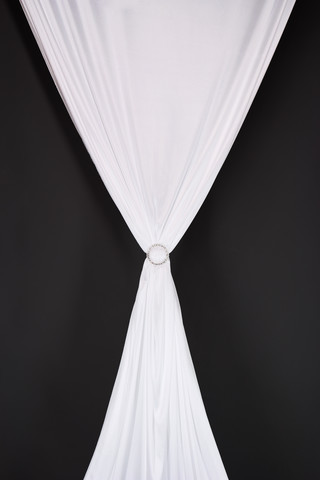 Drape - Satin Stretch White 25m long Drape - Satin Stretch White 25m long