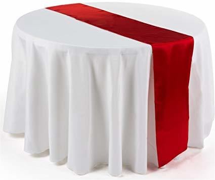 Table Runner - Satin - Red Table Runner - Satin - Red