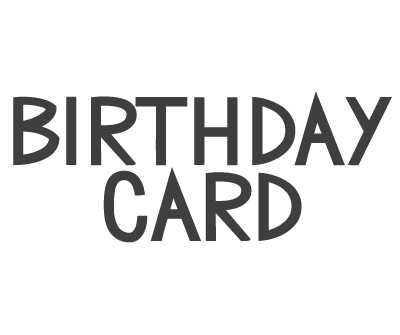 Font License for Birthday Card