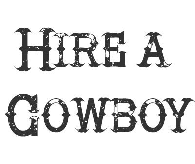 Font License for Hire a Cowboy