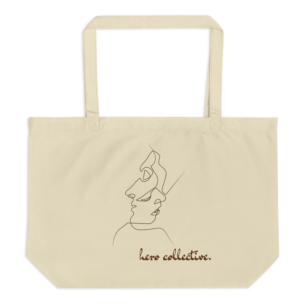 Large organic tote bag- Natural