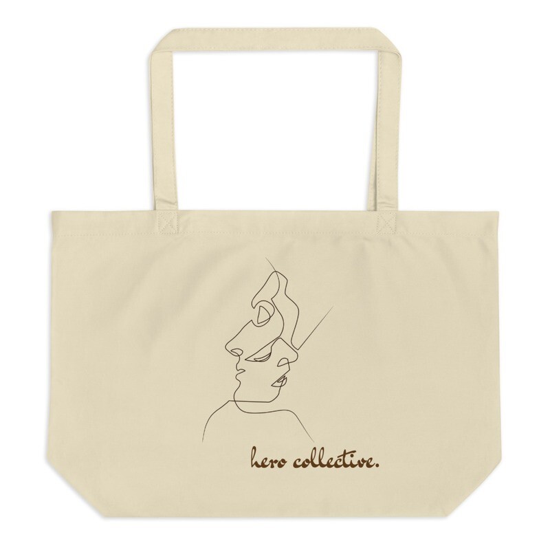 Large organic tote bag- Natural