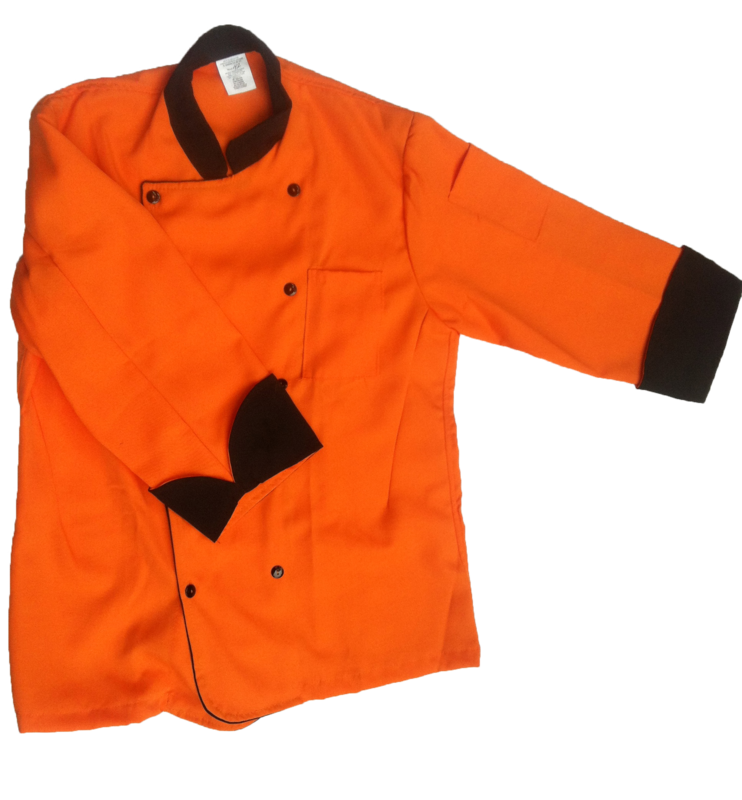 Filipina naranja con vivos negros