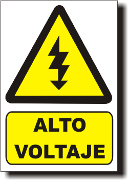 Señalamiento alto voltaje 40x30