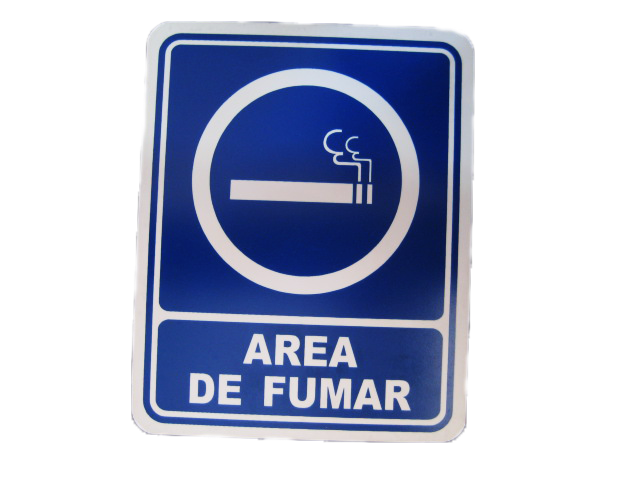 Señalamiento área de fumar 25x20