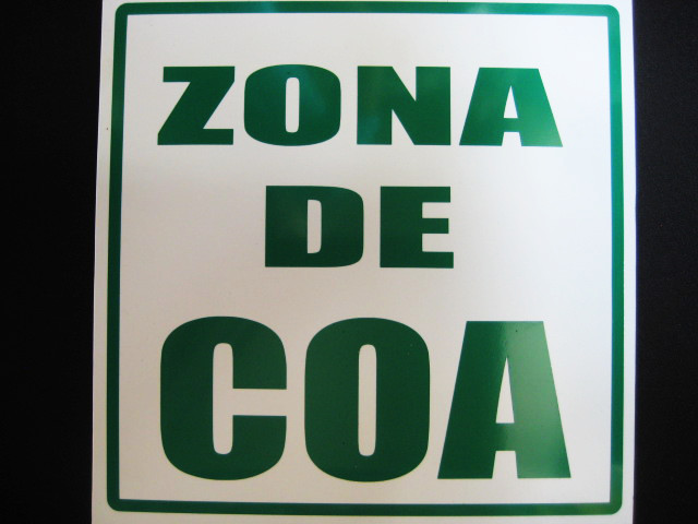 Señalamiento zona de coa 30x30