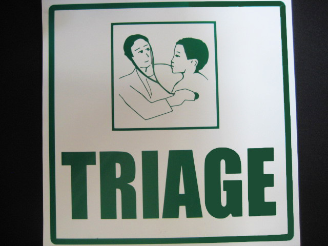 Señalamiento zona de triage 30x30