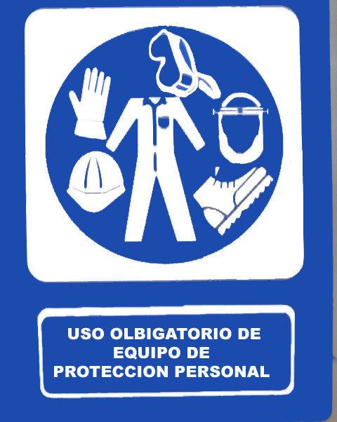 Señalamiento uso obligatorio de equipo de seguridad 40x30