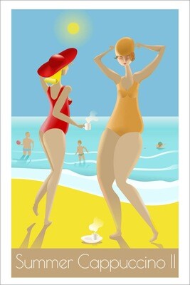 Illustration vintage et affiche de vacances d'été