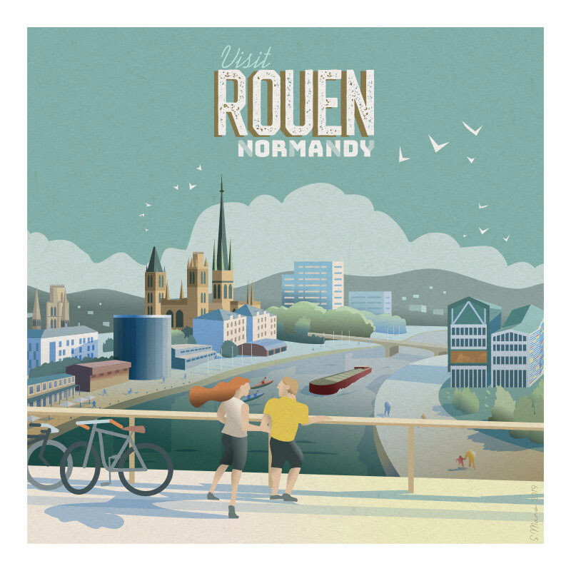 Rouen - Affiche illustration