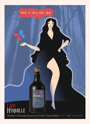 Illustration vintage et affiche de produit boisson