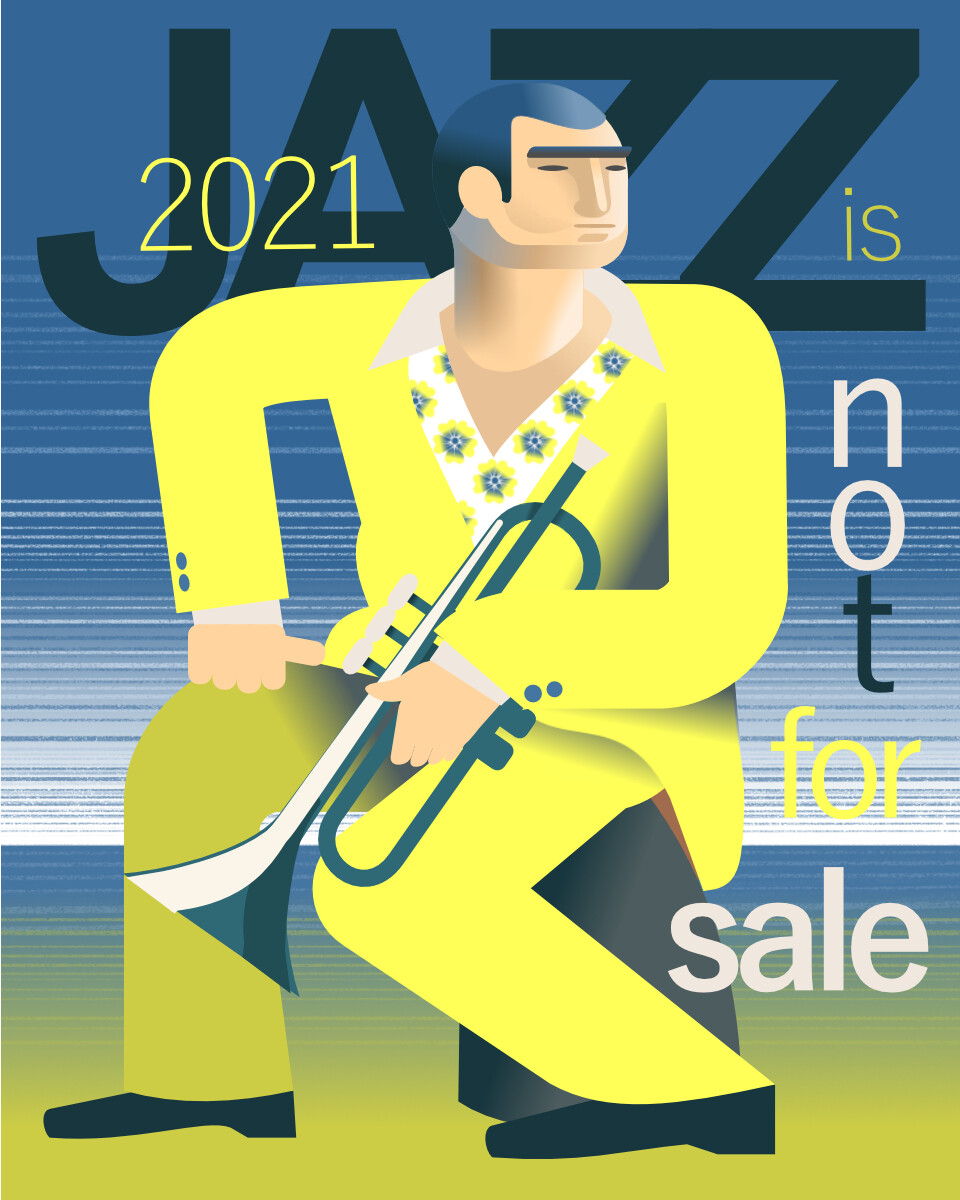 Jazz Is Not For Sale - Poster illustration 