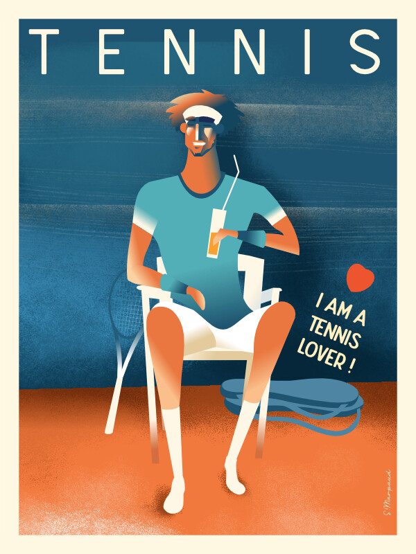 I am a Tennis Lover! - Poster illustration 