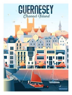 Illustration de Guernesey/Guernsey, île anglo-normande/channel island