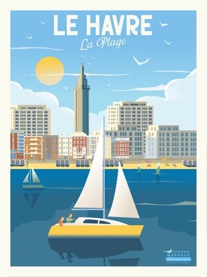 affiche/poster du Havre - illustration vintage Creavisa
